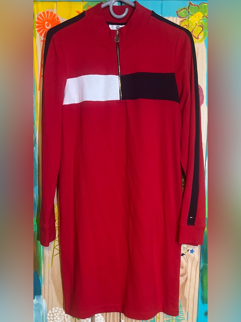🍂 Tommy Hilfiger Colorblock Sweatshirt Dress | Size L